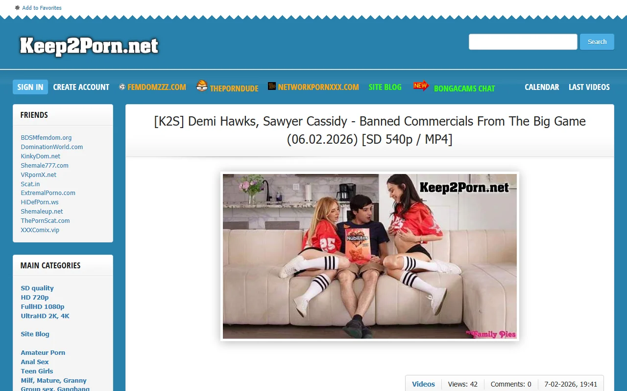 Screenshot of Keep2Porn