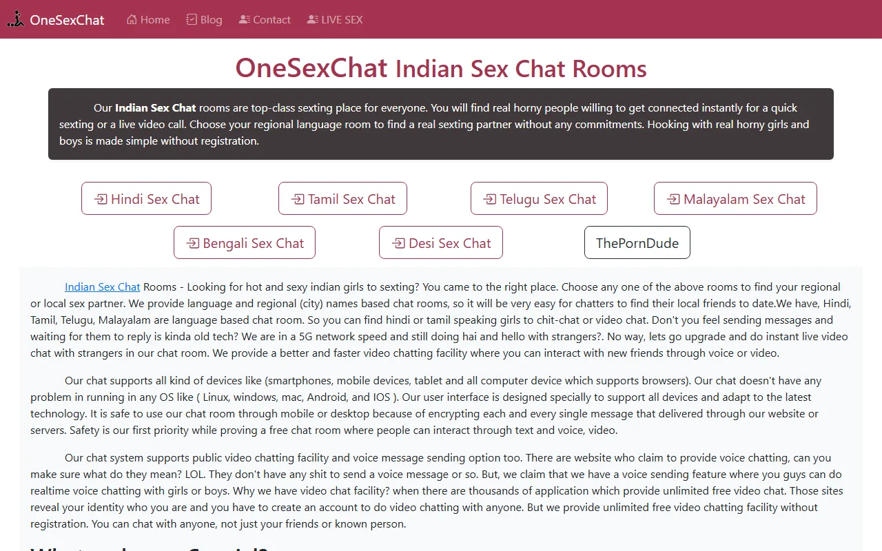 Screenshot: Onesexchat Screenshot of Onesexchat