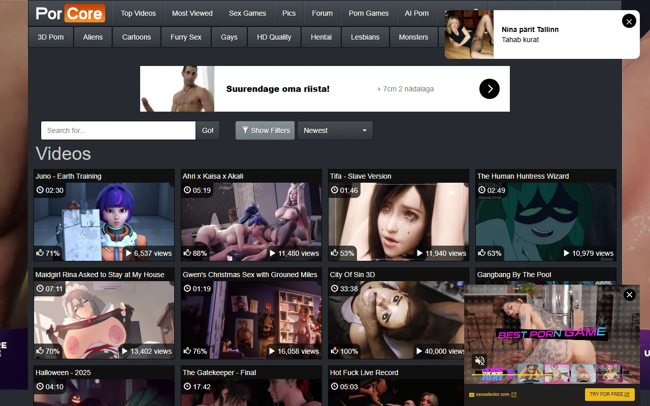 Screenshot: Porcore Screenshot of Porcore